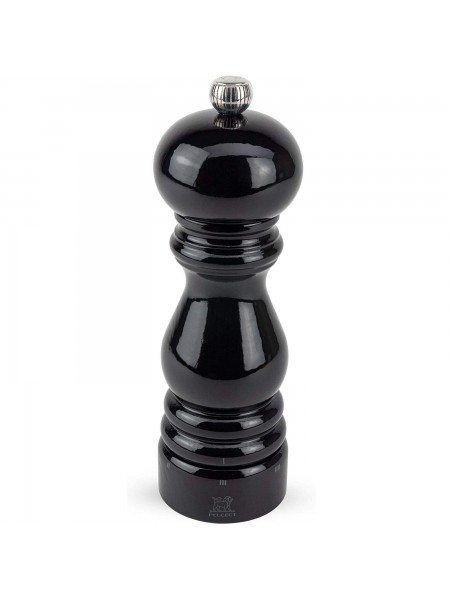 Мельница для перца, 18 см, Paris, деревянная, лакированная, с мет. механизмом, цвет черный, Peugeot. (42667P18)