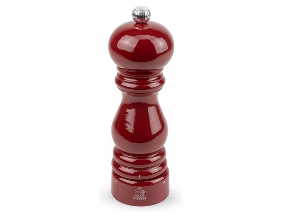 Мельница для соли, 18 см, Paris, деревянная, лакированная, цвет красный, ручная многоразовая, Peugeot. (42668S18)