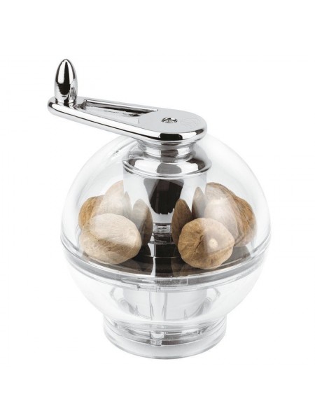 Мельница для мускатного ореха, 11 см, Ternate, нерж.сталь/акрил, ручная, Peugeot. (42720-01)