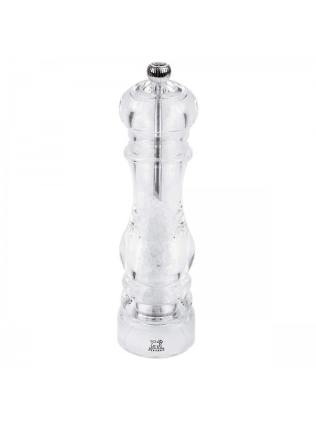 Мельница для соли, 22 см, Nancy, акриловая, прозрачная, ручная многоразовая, Peugeot. (42728-22)