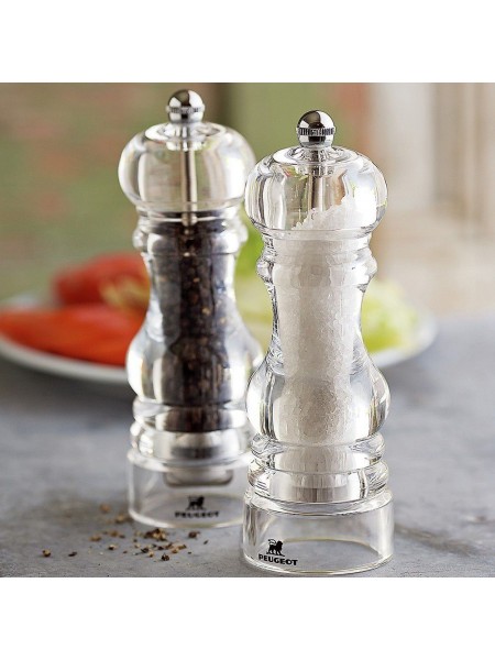 Мельница для соли, 30 см, Nancy, акриловая, прозрачная, ручная многоразовая, Peugeot. (42728-30)
