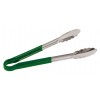 Щипцы кухонные универсальный, 25 см, нержавеющая сталь, с зелеными пластиковыми накладками на ручки, Paderno. (42854G25)