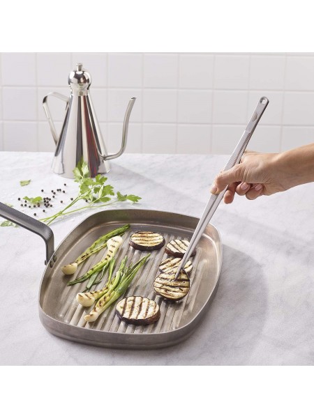 Кулинарный кухонный пинцет, 30 см, прямой, нержавеющая сталь, Paderno. (42902-30)