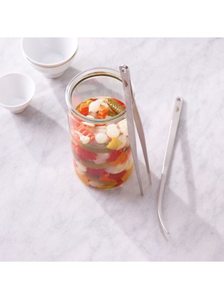 Кулинарный кухонный пинцет, 30 см, прямой, нержавеющая сталь, Paderno. (42902-30)