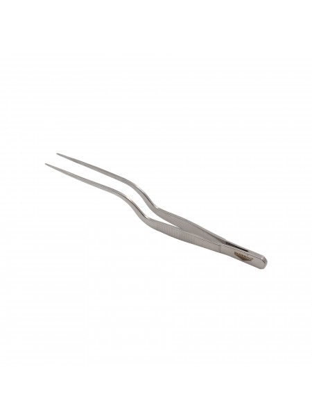 Кулинарный кондитерский пинцет, изогнутый, 16 см, нержавеющая сталь, Paderno. (42904-02)