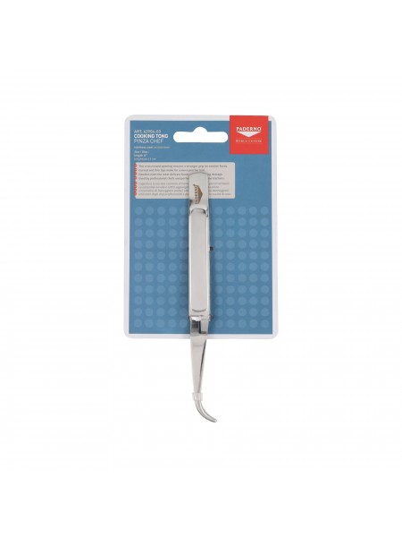 Кулинарный поварской пинцет, изогнутый, 15 см, нержавеющая сталь, Paderno. (42904-03)