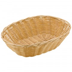 Плетеная хлебница для выкладки пластиковая, 23х15х6,5 см, полиротанг, Paderno. (42945-23)