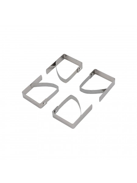 Клипса фуршетная для скатерти, 4 штуки, нержавеющая сталь, Paderno. (42953-04)