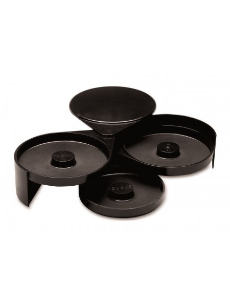 Риммер барный, 3 уровня, D=15.5см, черный, пластик, Paderno. (44101-03)