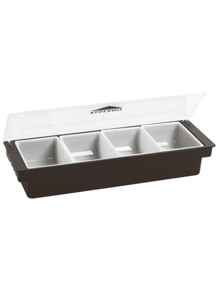 Контейнер барный, 49х15х9 см, 4 секции, пластик, Paderno. (44103-04)