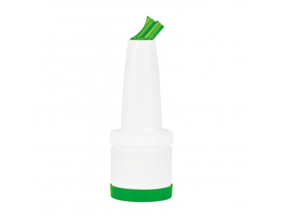 Емкость для сока, дозатор барный, D-9см H-26см, 0.5 л, с зеленой крышкой, пластик, Paderno. (44106G05)