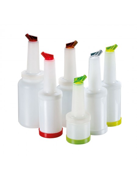 Емкость для сока, дозатор барный, D-9см H-33см, 1 л, с зеленой крышкой, пластик, Paderno. (44106G10)