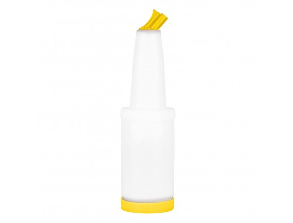 Емкость для сока, дозатор барный, D-9см H-33см, 1 л, с желтой крышкой, пластик, Paderno. (44106Y10)