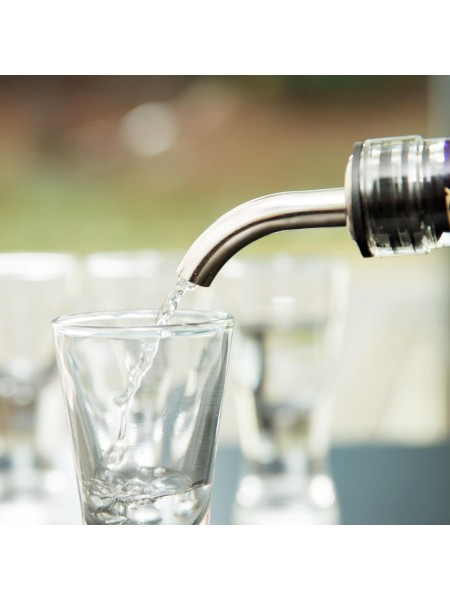 Насадка дозатор барная на бутылку, черный, пластик нерж.сталь, Paderno. (44114-01)