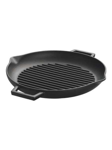 Сковорода гриль, 30 см, 2 ручки, чугунная, Lava. (44212-30)