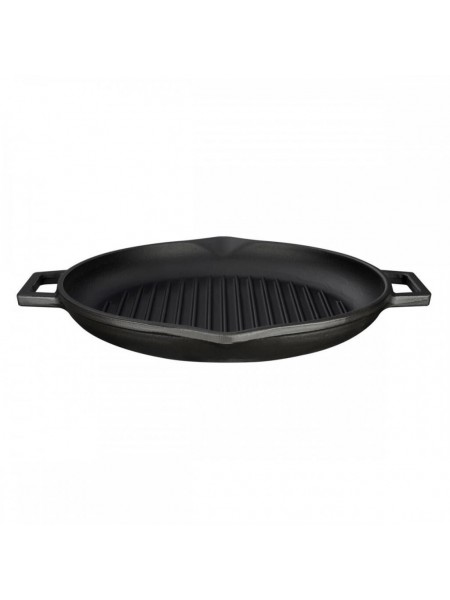 Сковорода гриль, 30 см, 2 ручки, чугунная, Lava. (44212-30)