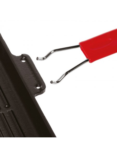 Сковорода гриль чугунная квадратная, 24 см, ручка нерж.сталь, Lava. (44213-24)