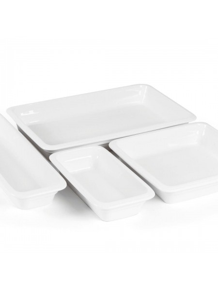 Гастроемкость 1/3-65 (32х18х6,5 см) цвет белый фарфор, Paderno. (44337-06)