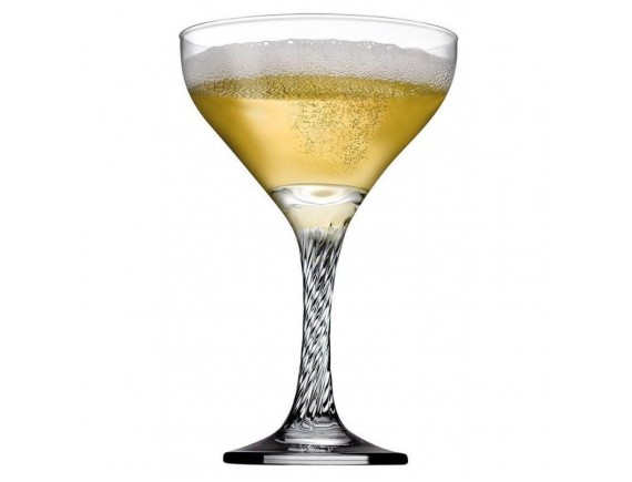 Шампан-блюдце «Твист», стекло, 280мл, D=105, H=160мм, прозрачный, Pasabahce. (44616)
