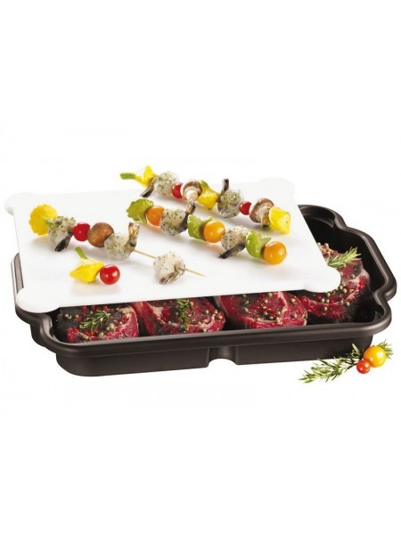 Доска разделочная с контейнером, 46х33,5х5,5 см, полиэтилен, Paderno. (44947-00)