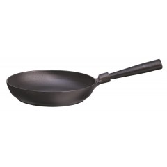 Сковорода для жарки, борт полукруглый, D-25 см, чугунная, с металлической ручкой, Gense. (4601120)