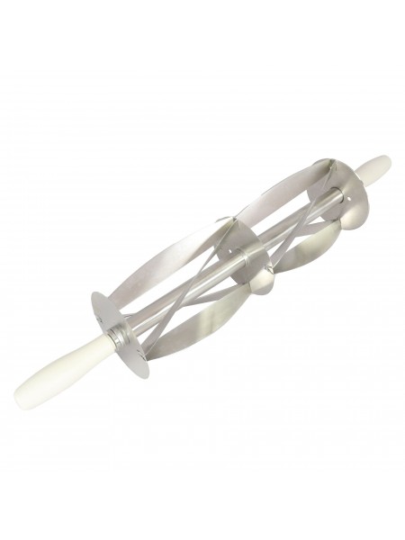 Нож роллер для круассанов и рогаликов двойной, 18х20 см, нерж.сталь, Paderno. (47027-15)