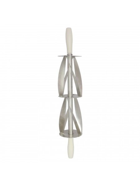 Нож роллер для круассанов и рогаликов двойной, 18х20 см, нерж.сталь, Paderno. (47027-15)