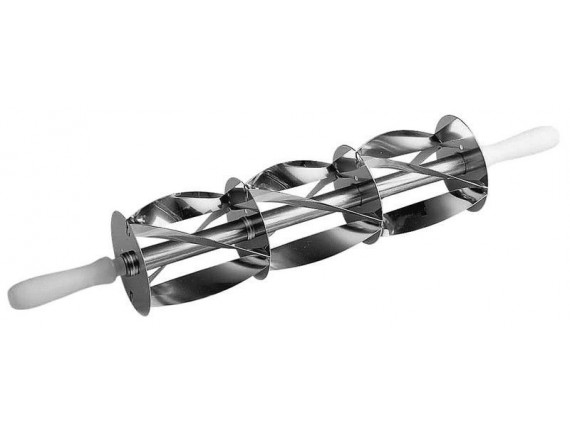 Нож роллер для круассанов и рогаликов тройной, 18х20 см, нерж.сталь, Paderno. (47027-16)