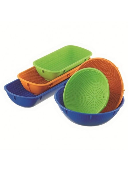 Корзинка для расстойки теста, круглая,D-19 см, на 500 грамм, полипропилен, зеленая, Paderno. (47042-19)