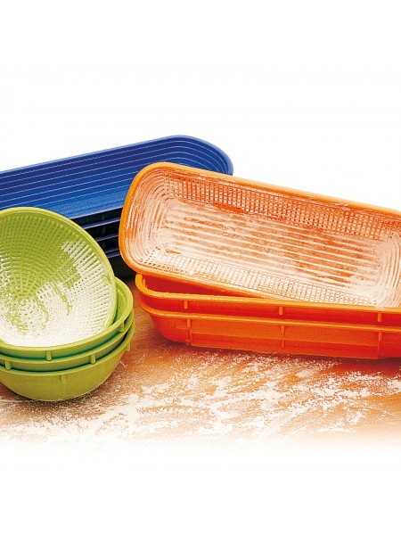 Корзинка для расстойки теста, прямоугольная, 13х35 см, на 1000 грамм, полипропилен, оранжевая, Paderno. (47043-35)