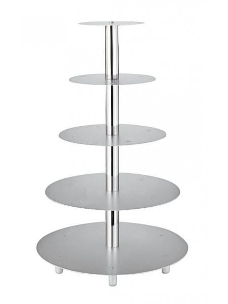 Подставка для свадебного торта, 4 яруса, 20-26-32-40 см, алюминий, Paderno. (47100-04)