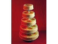 Подставка для свадебного торта, 5 ярусов, 20-26-32-40-45 см, алюминий, Paderno. (47100-05)