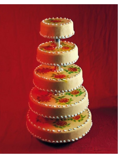 Подставка для свадебного торта, 5 ярусов, 20-26-32-40-45 см, алюминий, Paderno. (47100-05)