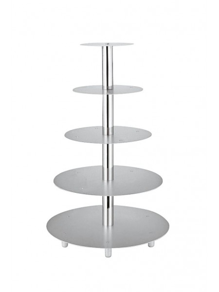 Подставка для свадебного торта, 6 ярусов, 20-26-32-40-45-50 см, алюминий, Paderno. (47100-06)