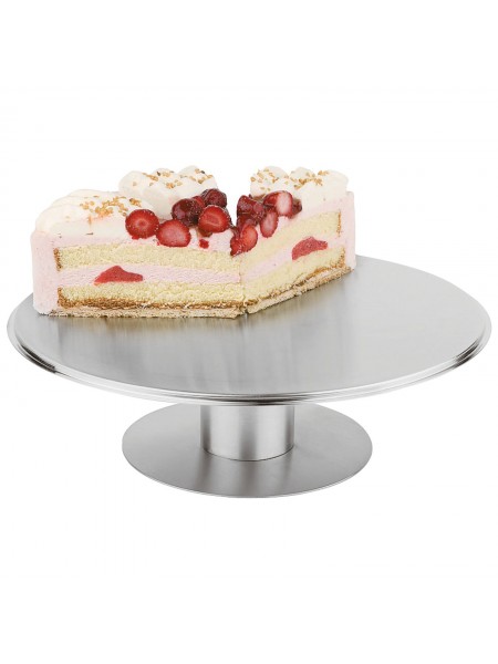 Подставка для торта вращающаяся, D-31 см, Н-9 см, нержавеющая сталь, Paderno. (47101-31)