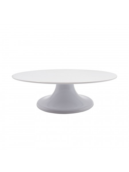 Подставка для торта вращающаяся, D-32 см, Н-10см, белая, меламин, Paderno. (47103-32)
