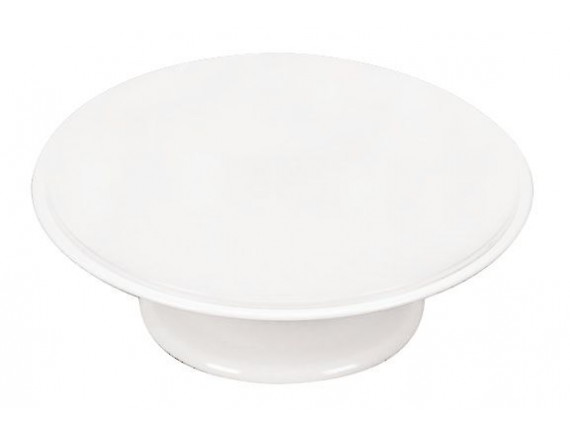 Подставка для торта вращающаяся, D-32 см, Н-10см, белая, меламин, Paderno. (47103-32)