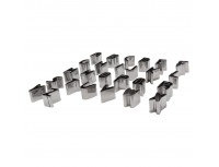 Набор вырубок форм для приготовления пряников и печенья, Английский алфавит, 2.5 см, 26 штук, нержавеющая сталь, Paderno. (47301-12)