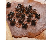 Набор вырубок форм для приготовления пряников и печенья, «Английский алфавит» 2.5 см, 26 штук нержавеющая сталь, Paderno. (47301-12)