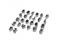 Набор вырубок форм для приготовления пряников и печенья, Английский алфавит, 2.5 см, 26 штук, нержавеющая сталь, Paderno. (47301-12)