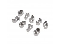 Набор вырубок форм для приготовления пряников и печенья, Цифры, 4,5 см, 9 штук, нержавеющая сталь, Paderno. (47302-10)