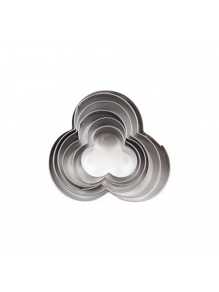 Набор вырубок форм для приготовления пряников и печенья, Цветок, 4-8,5 см, 6 штук, нержавеющая сталь, Paderno. (47307-10)