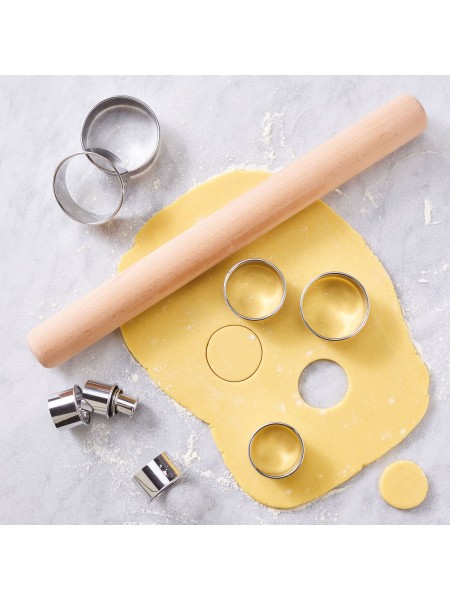 Набор вырубок форм для приготовления пряников и печенья, Круг, 2-19 см, 20 штук, нержавеющая сталь, Paderno. (47316-20)