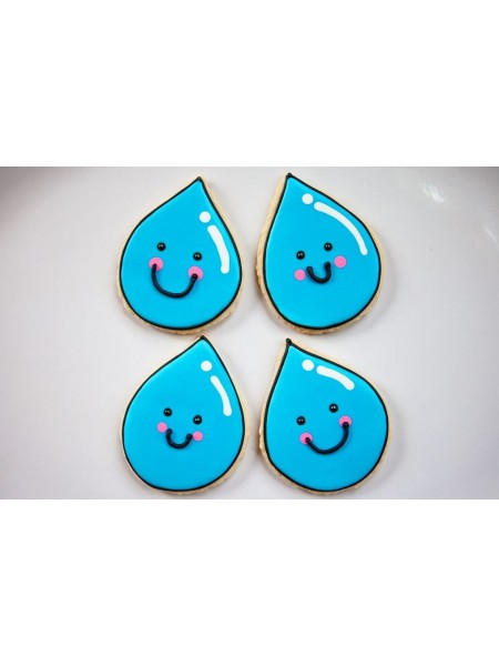 Набор вырубок форм для приготовления пряников и печенья, Капля, 5-9,5 см, 6 штук, нержавеющая сталь, Paderno. (47321-12)