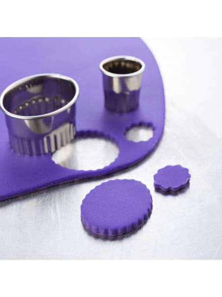 Набор вырубок форм для приготовления пряников и печенья, Овал с волнистым краем, 2,5-8,5 см, 9 штук, нержавеющая сталь, Paderno. (47325-10)