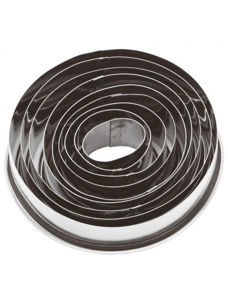 Набор вырубок форм для приготовления пряников и печенья, Овал, 2,5-8,5 см, 9 штук, нержавеющая сталь, Paderno. (47326-10)