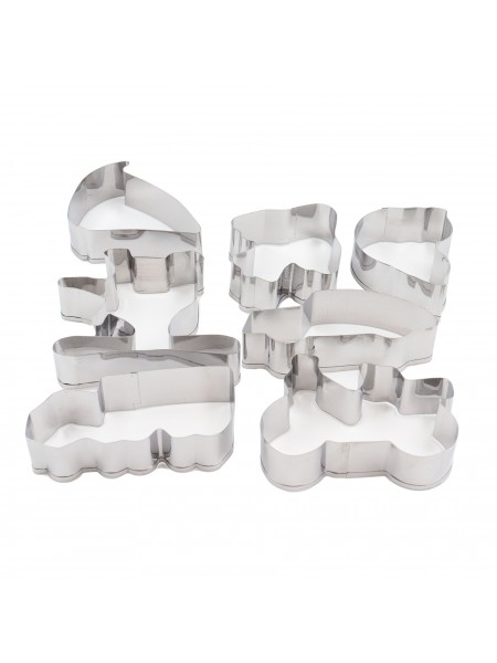 Набор вырубок форм для приготовления пряников и печенья, Машины, 5-7 см, 7 штук нержавеющая сталь, Paderno. (47331-15) (47331-15)