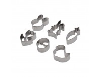 Набор вырубок форм для приготовления пряников и печенья, Пасха, 4-6 см, 6 штук, нержавеющая сталь, Paderno. (47334-12)