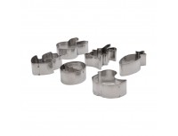 Набор вырубок форм для приготовления пряников и печенья, Пасха, 4-6 см, 6 штук, нержавеющая сталь, Paderno. (47334-12)