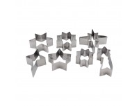 Набор вырубок форм для приготовления пряников и печенья, Звезды, 3.5-6 см, 7 штук, нержавеющая сталь, Paderno. (47335-12)